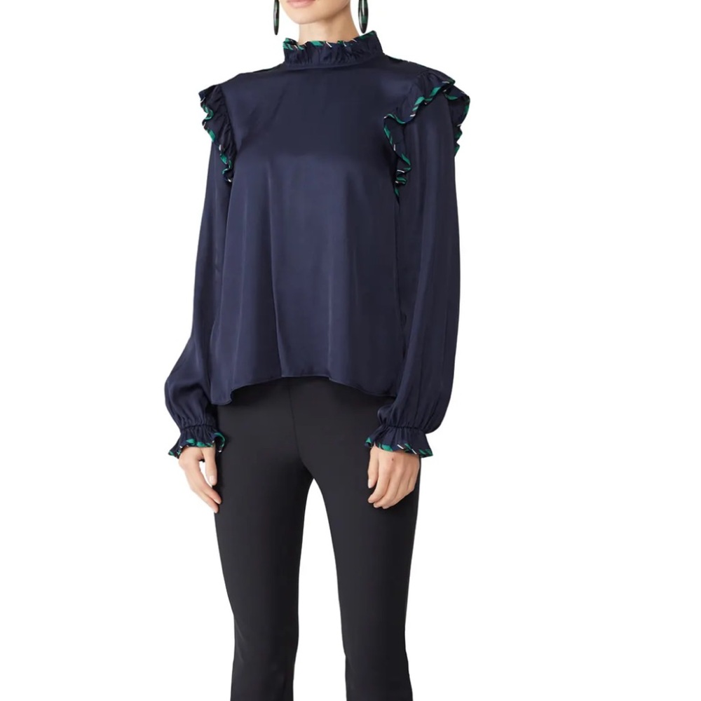 Opening Ceremony Persian Blue Twill Blouse Size 0